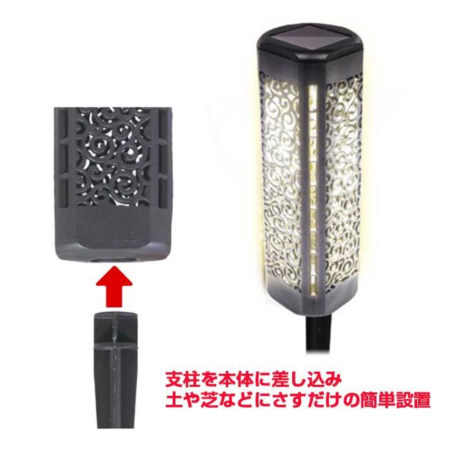 幻想的な光と影 ハック(HAC) ソーラーガーデンライトスリム 2本セット 埋め込み型 ソーラー充電 自動点灯 屋外専用 HAC3815-ブラック(24y6m) |  | 02
