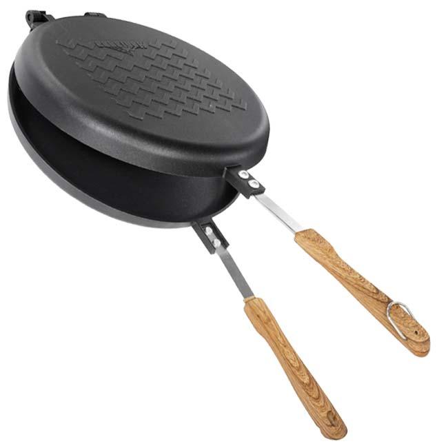 ピザ窯が持ち運べるように進化 ？ Montagna(モンターナ) 本格ピザグリル＆ホットパン 直火専用 フッ素加工 ロック機能付き取手 HAC3189-ブラック(24y6m) |  | 01