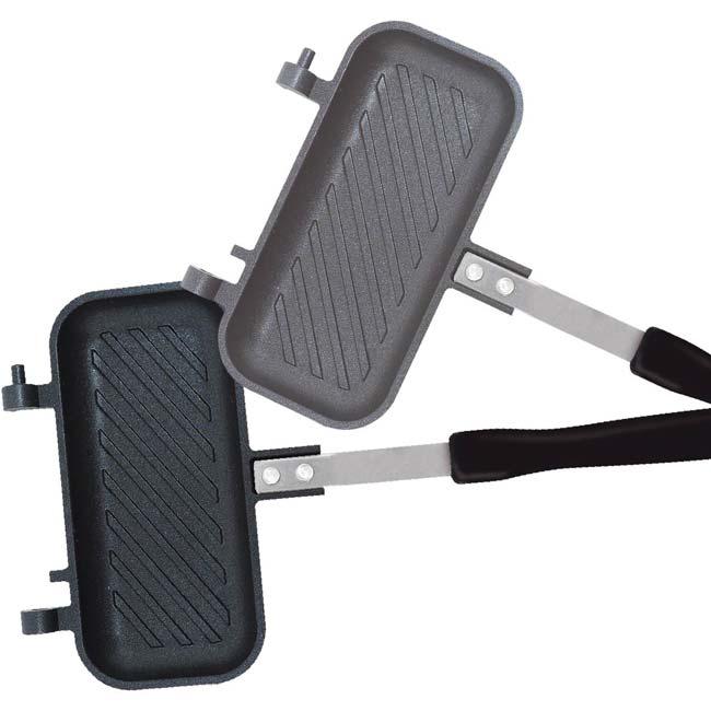 朝食やおやつ作りに最適  Montagna(モンターナ) 食パン 1枚専用 グリル&ホットパン 直火専用 フッ素加工 ロック機能付き取手 HAC3599-ブラック(24y6m) |  | 02