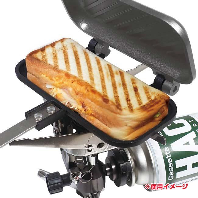 朝食やおやつ作りに最適  Montagna(モンターナ) 食パン 1枚専用 グリル&ホットパン 直火専用 フッ素加工 ロック機能付き取手 HAC3599-ブラック(24y6m) |  | 03