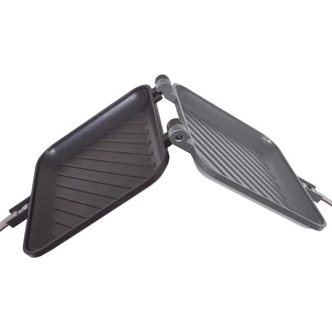 在庫処分特価 挟んで焼くだけ レシピは無限大 Montagna(モンターナ) グリル＆ホットパン 直火専用 プレート内側フッ素加工 ロック機能付き取手 HAC3440 |  | 03