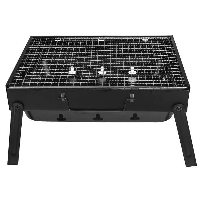 家族や友人とのBBQに  Montagna(モンターナ) 薄型収納 BBQ PORTABLE GRILL バーベキュー ポータブルコンロ 焼きアミ付属 HAC3950-ブラック(24y6m) |  | 01