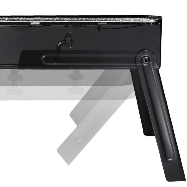 家族や友人とのBBQに  Montagna(モンターナ) 薄型収納 BBQ PORTABLE GRILL バーベキュー ポータブルコンロ 焼きアミ付属 HAC3950-ブラック(24y6m) |  | 02