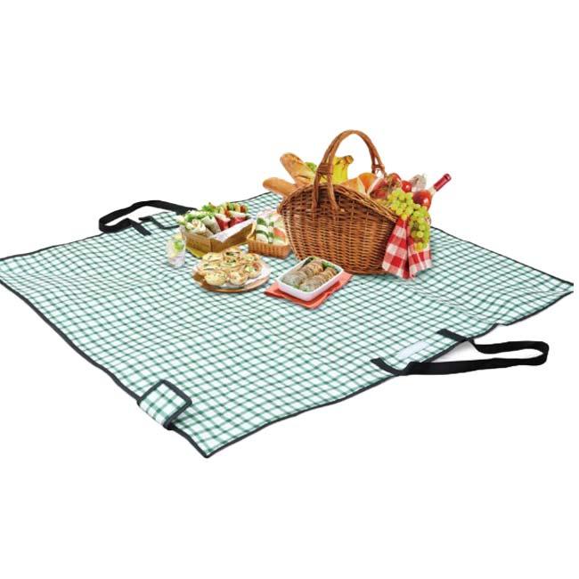 バッグにもなる   ハック(HAC) マルチなレジャーシート 110×98cm 裏面アルミ仕様 HAC3864-チェック(24y3m) | 