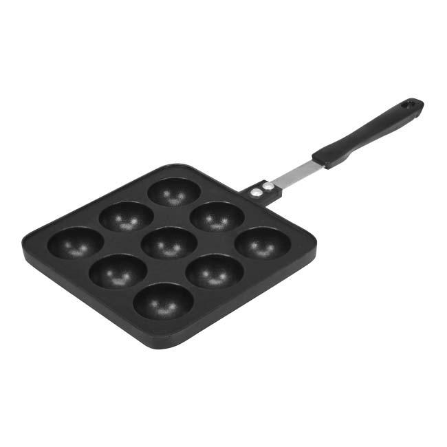 BBQやキャンプ場で大活躍  Montagna(モンターナ) マルチグリルプレート たこ焼き&アヒージョ 直火専用 HAC3439-ブラック(23y2m) | 