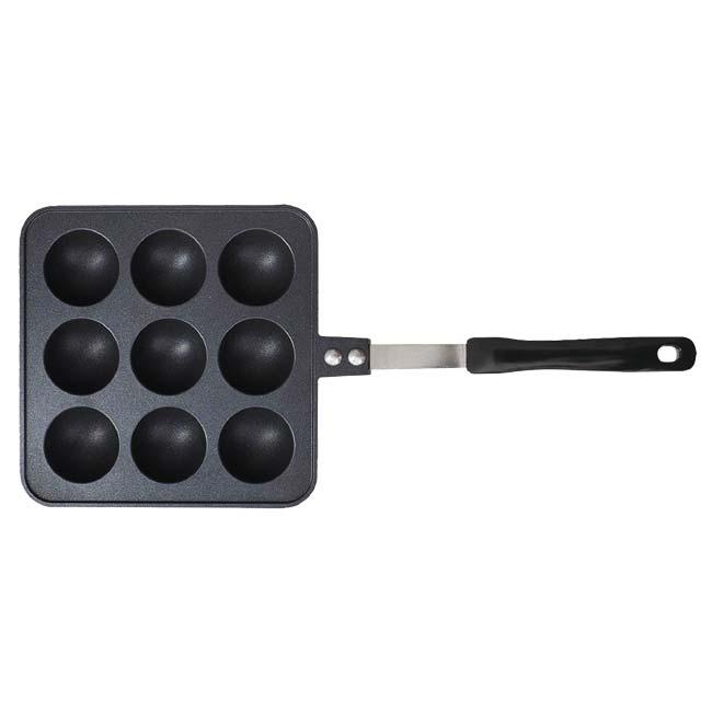 BBQやキャンプ場で大活躍  Montagna(モンターナ) マルチグリルプレート たこ焼き&アヒージョ 直火専用 HAC3439-ブラック(23y2m) |  | 01