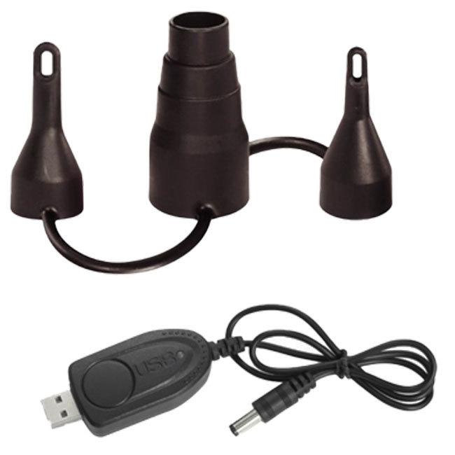 空気を入れる・抜くの両方が可能な2WAY仕様 HAC(ハック) USB充電式 エアーポンプ 3種類のノズル付属 HAC3125A-ブラック(22y6m) |  | 02