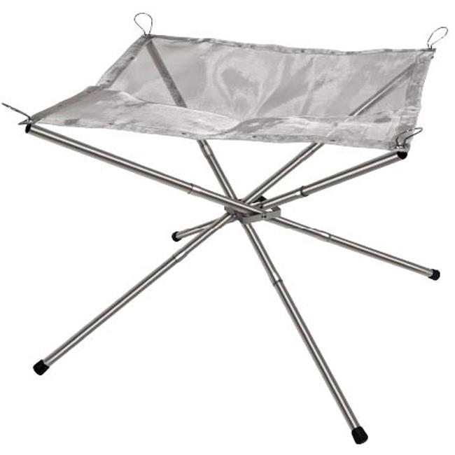 在庫処分特価 軽量なのに本格サイズ  Montagna(モンターナ) フォールディング メッシュファイアースタンド ステンレス製 HAC2810(21y5m) | 