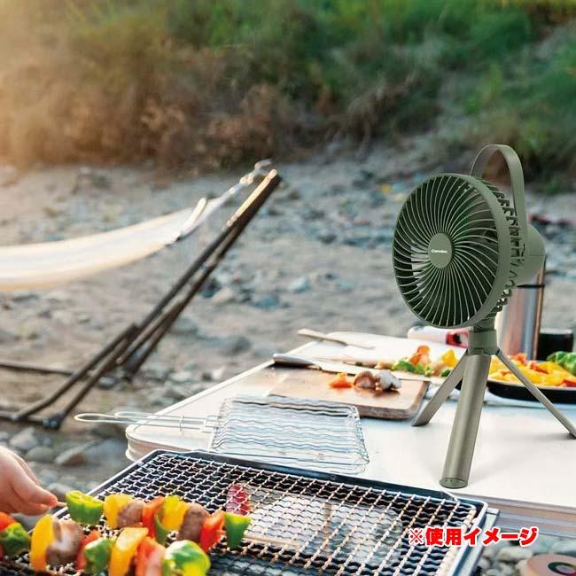 Camelion(カメリオン) LEDライト付 キャンプ ファン 3段階調節 充電式