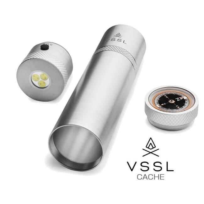 在庫処分特価 ライト付きツールケース  ベッセル(VSSL) キャッシュ アウトドア LEDライト・コンパス／ケース CACHE(18y11m) | 