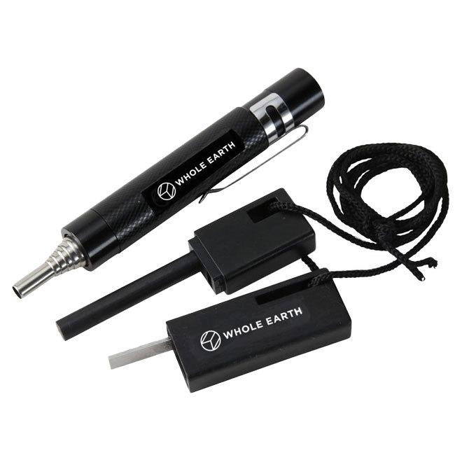 在庫処分特価 ソロキャンプにおススメ ホールアース(WHOLE EARTH) 火吹き棒＆ファイヤースターター 火起こし コンパクト アウトドア 防災 WE23DZ81-90 | WHOLE EARTH