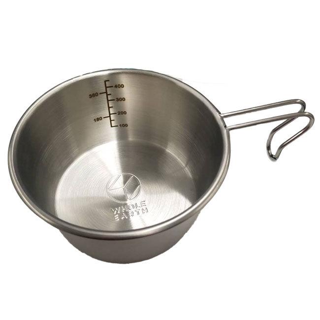 在庫処分特価 食器、調理器具として大活躍  ホールアース(WHOLE EARTH) ディープ カップ 500＋(プラス) 計量目盛り付き WE2MDJ43-2 シルバー(22y4m) | WHOLE EARTH