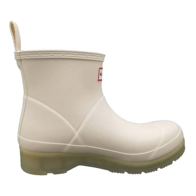 在庫処分特価 HUNTER(ハンター) 2024 レディース プレイ ショート トランスルーセント ソールブーツ 国内正規商品 雨靴 WFS4001RMA-SHW S.ホワイト | HUNTER