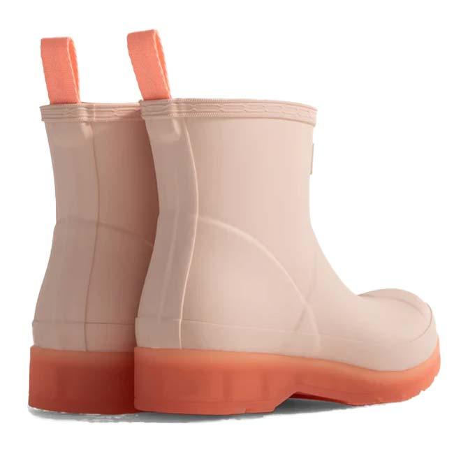 在庫処分特価 HUNTER(ハンター) 2024 レディース プレイ ショート トランスルーセント ソールブーツ 国内正規商品 雨靴 WFS4001RMA-ROF R.ピンク×オレンジ | HUNTER | 02