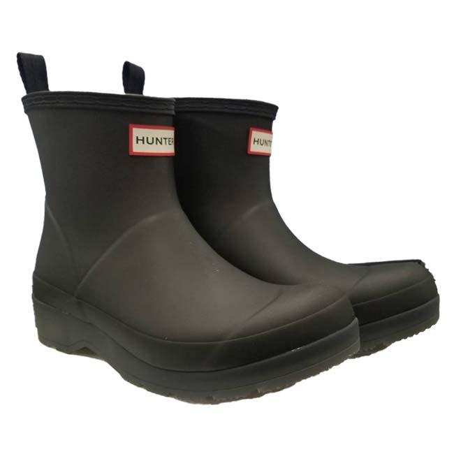 在庫処分特価 HUNTER(ハンター) 2024 レディース プレイ ショート トランスルーセント ソール ブーツ 国内正規商品 雨靴 WFS4001RMA-BLK ブラック | HUNTER | 01