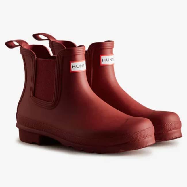 【未使用品✨】ハンター オリジナル チェルシー レインブーツ ショート レッド HUNTER（ハンター） 在庫処分特価 レディース オリジナル チェルシー