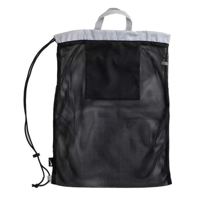 ナイキ(NIKE) 2026 SS ジュニア メッシュワンショルダープールバッグ 16L ナップザックタイプ スイムバッグ 水泳 男子 女子 1994043-0009 ブラック(26y4m) | NIKE | 01