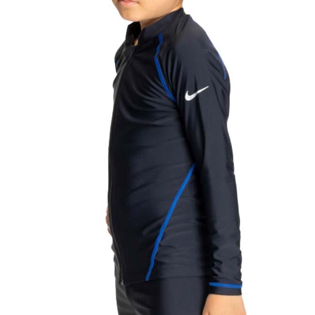ナイキ(NIKE) 2025 SS ジュニア ジップ付き長袖ラッシュガード 男子 女子 水着 スイムウエア スクール水着 ※トップスのみ 1991109-010 ブルー(25y4m) | NIKE | 02