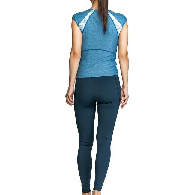 在庫処分特価 日本サイズ ナイキ(NIKE) レディース ジップ付き半袖レギンスセパレーツ ロングスパッツタイプ 2993119-390ストーンブルー(25y3m) |  | 01