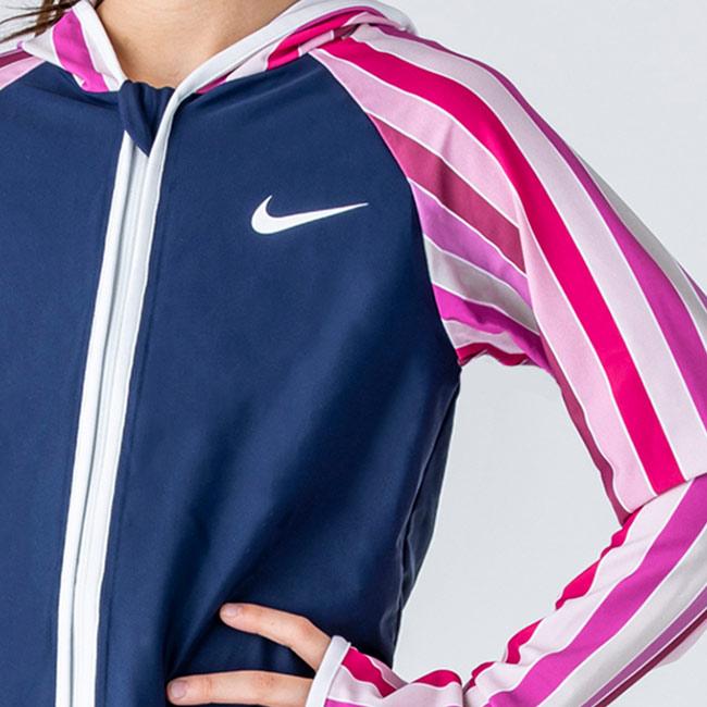 在庫処分特価 ナイキ(NIKE) ジュニア(ガールズ) フード付き長袖 グラフィック UVラッシュガード(上物のみ) スクール 1981910-08 | NIKE | 03