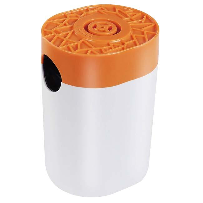 スイッチ1つで一気に膨らむ！ ハック(HAC) 電池式エアーポンプ コンパクト 手の平サイズ 空気注入＆排出可能 HAC4045A ホワイト×オレンジ(25y12m) |  | 01