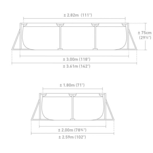 INTEX(インテックス) Rectangular レクタングラ フレーム プール 長方形大型プール 300×200×75cm ※カバー無し※ 28272NP ブルー(26y3m) |  | 04