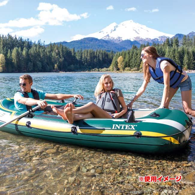 INTEX(インテックス) SEAHAWK3 シーホーク3 ボートセット 3人乗り用 オール＆ポンプ付属 ビニールボート 釣り レジャー 68380NP グリーン(25y6m) |  | 05