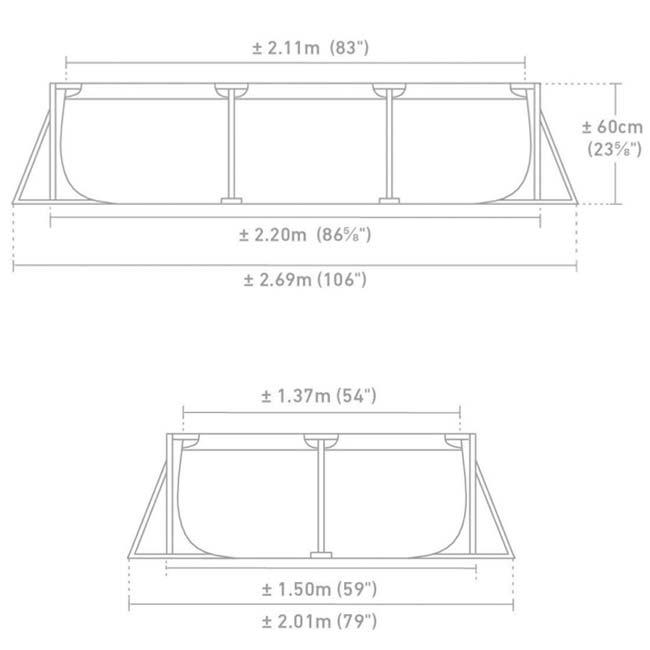 INTEX(インテックス) レクタングラ フレーム プール 長方形大型プール 