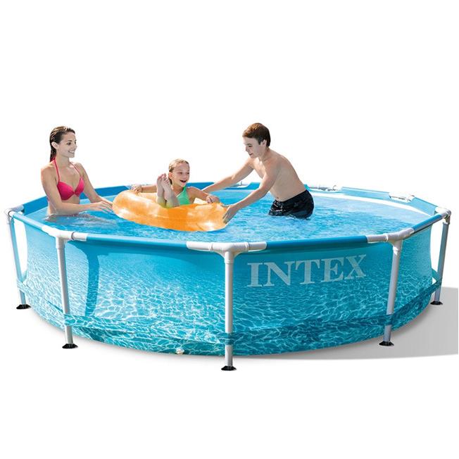 INTEX(インテックス) ビーチサイド メタルフレーム プール 10ft×30in 305×76cm 28206-ブルー(22y3m) | 