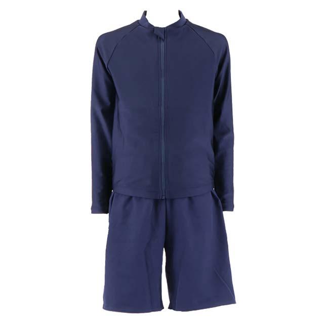 上下セット 大特価】フットマーク(FOOTMARK) ユニセックス ジェンダーレス水着 スクール水着 撥水加工 UVカット 132200-08 コン(23y4m) | FOOTMARK | 01