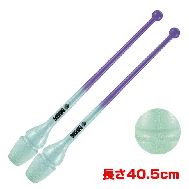 ササキ(SASAKI) グラデーションラバーショートクラブ 長さ40.5cm ミーティアラメ F.I.G.(国際体操連盟)認定品 M34JKGHF／ M-34JKGH-F-VI×ICMI(26y3m) | ササキスポーツ