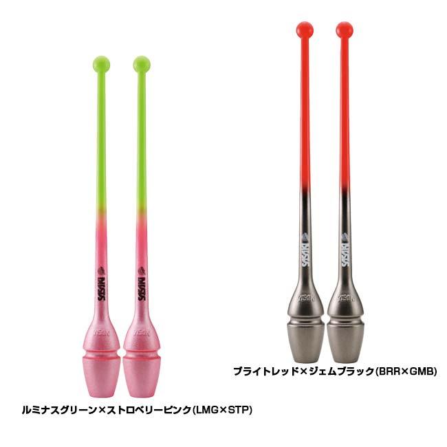 ササキ(SASAKI) グラデーションラバーショートクラブ 長さ40.5cm メタリックラメ ジョイントホール加工 国際体操連盟認定品 M34JKGHF／M-34JKGH-F(25y3m) | ササキスポーツ | 01