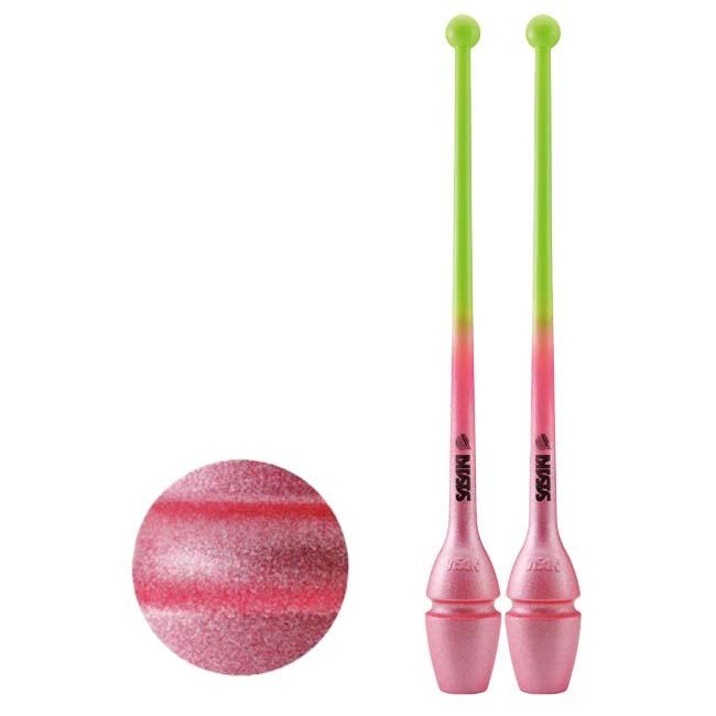 ササキ(SASAKI) グラデーションラバーショートクラブ 長さ40.5cm メタリックラメ ジョイントホール加工 国際体操連盟認定品 M34JKGHF／M-34JKGH-F(25y3m) | ササキスポーツ | 03