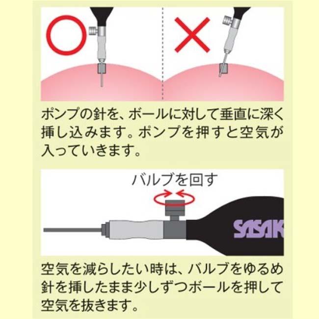 ササキ(SASAKI) ボールポンプ SASAKI製ボール専用ポンプ 空気調節 空気弁のメンテナンス M-23P(24y1m) | ササキスポーツ | 03