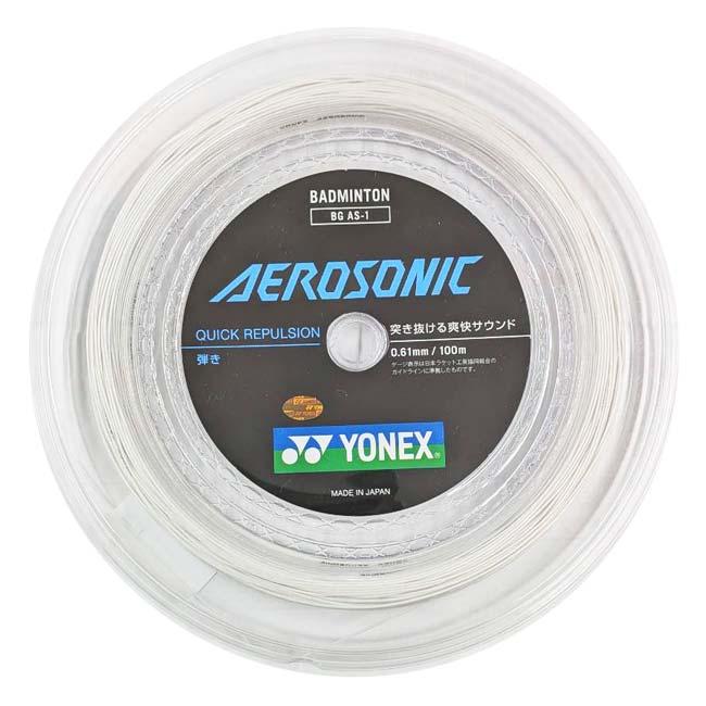 バドミントン ヨネックス(YONEX) AEROSONIC エアロソニック 0.61mm 100m バドミントンガット BGAS-1-011 ホワイト(26y3m) | YONEX