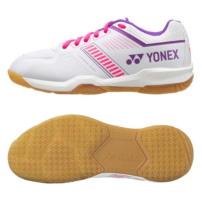 バドシューズ ヨネックス(YONEX) ユニセックス パワークッションストライダーフロー 3E バドミントンシューズ SHBSF1-062 ホワイト×ピンク(26y7m) | YONEX