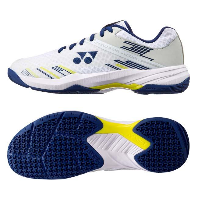 バドシューズ ヨネックス(YONEX) ユニセックス パワークッションカスケードアクセル 3E バドミントンシューズ SHBCA1-100 ホワイト×ネイビー(26y7m) | YONEX