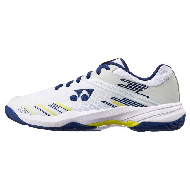 バドシューズ ヨネックス(YONEX) ユニセックス パワークッションカスケードアクセル 3E バドミントンシューズ SHBCA1-100 ホワイト×ネイビー(26y7m) | YONEX | 01