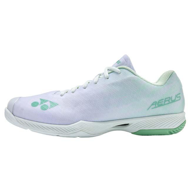 バドシューズ ヨネックス(YONEX) ユニセックス パワークッションエアラスZワイド 4Eワイド バドミントンシューズ SHBAZ2W-136 ホワイト×グリーン(26y7m) | YONEX | 01