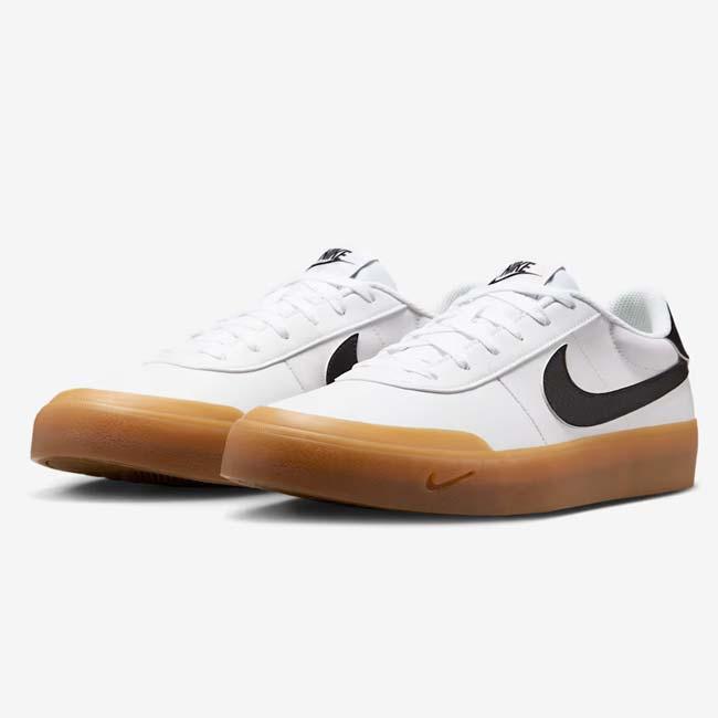 在庫処分特価 ナイキ(NIKE) 2025 HO メンズ COURT SHOT コートショット カジュアルシューズ スニーカー FQ8146-112 ホワイト×BK×GLブラウン(25y11m) | NIKE | 04