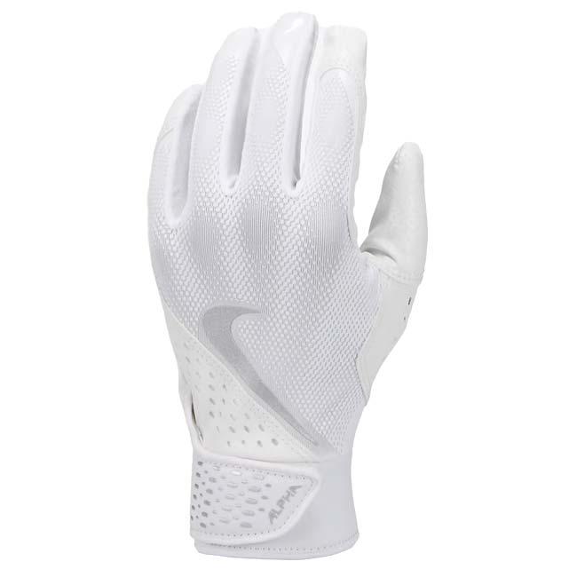 ナイキ(NIKE) 2025 SP ジュニア Alpha アルファ ユース バッティンググローブ 両手用 N1004382-125 ホワイト(25y5m野球) | NIKE | 01