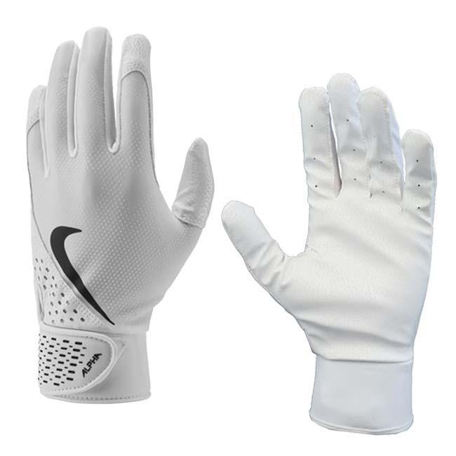 ナイキ(NIKE) 2025 SP ユニセックス Alpha アルファ バッティンググローブ 両手用 N1004381-138 ホワイト×ブラック(25y5m野球) | NIKE