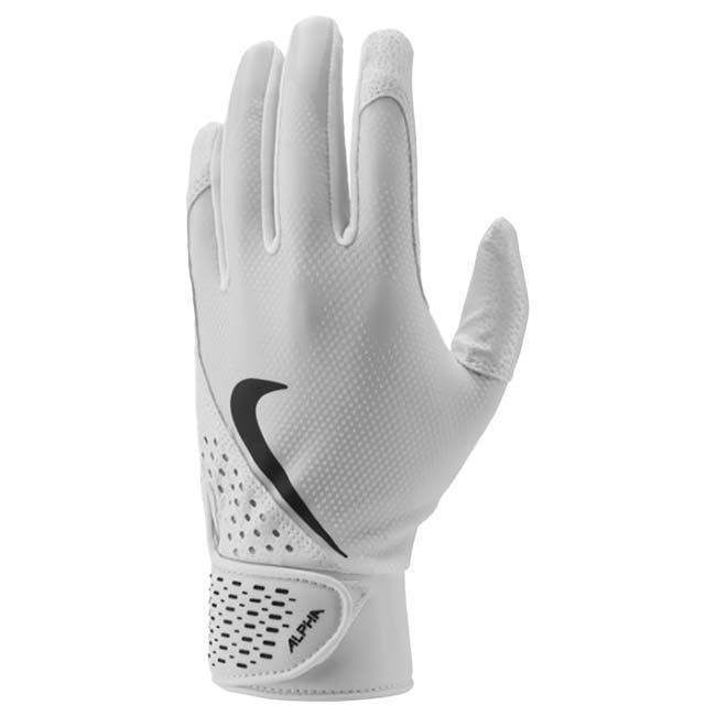 ナイキ(NIKE) 2025 SP ユニセックス Alpha アルファ バッティンググローブ 両手用 N1004381-138 ホワイト×ブラック(25y5m野球) | NIKE | 01
