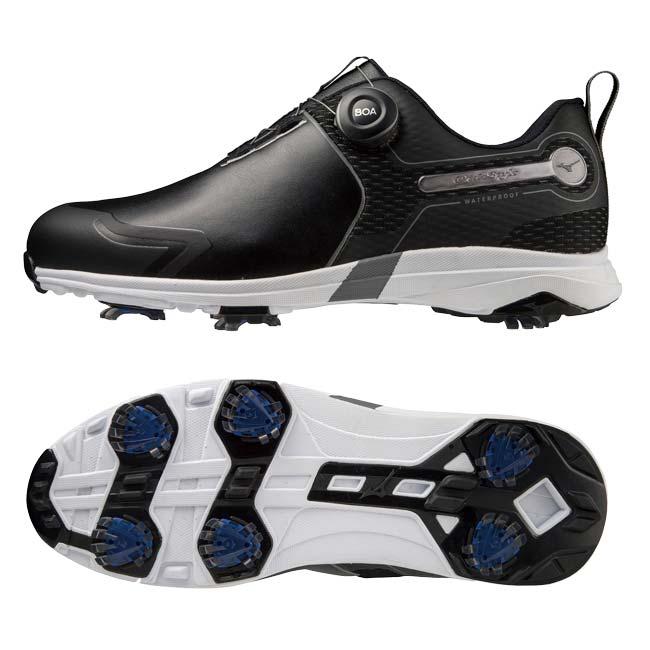 ミズノ(MIZUNO) メンズ ワイドスタイル SL ボア ゴルフシューズ スパイクモデル 4＋1E 防水 QQ コストコ 51GQ2240-09 ブラック(26y4m) | MIZUNO