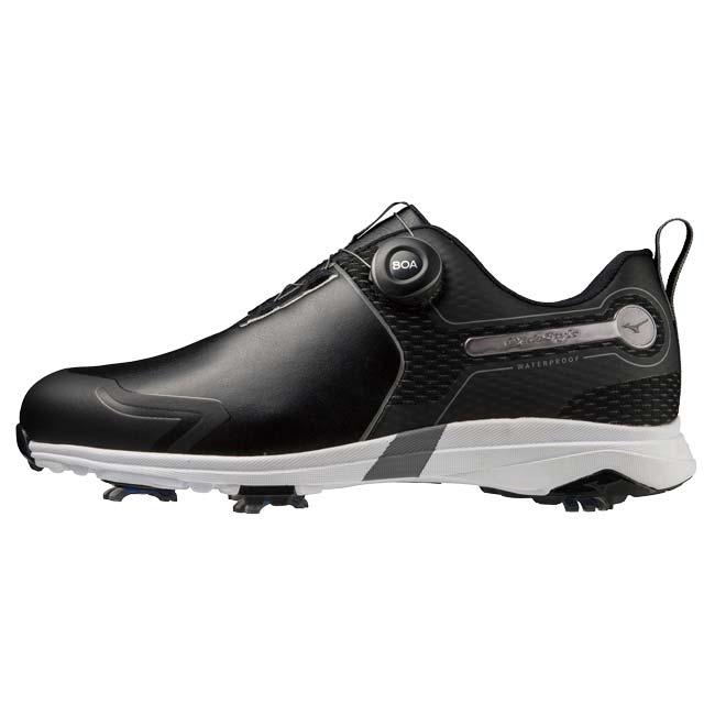 ミズノ(MIZUNO) メンズ ワイドスタイル SL ボア ゴルフシューズ スパイクモデル 4＋1E 防水 QQ コストコ 51GQ2240-09 ブラック(26y4m) | MIZUNO | 01