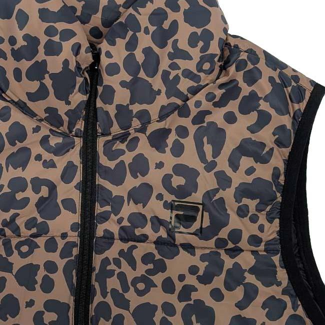 日本サイズ FILA(フィラ) 2025 FW レディース レオパード柄ライトダウンベスト 中綿入り 795-241(25y10mゴルフ) | FILA | 12
