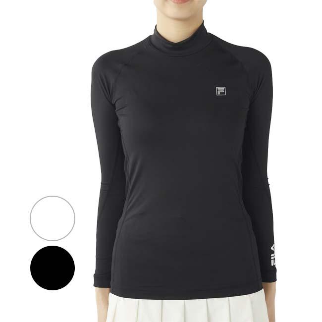 日本サイズ FILA(フィラ) レディース ハイネック 長袖 コンプレッションシャツ 吸汗速乾 UVカット 755-991L(25y7mゴルフ) | 