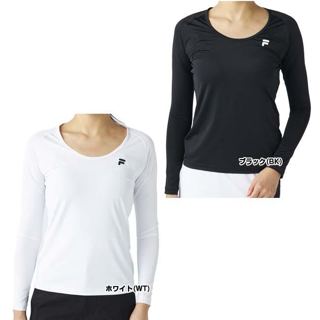 日本サイズ FILA(フィラ) レディース クルーネック 長袖インナーシャツ 接触冷感 吸汗速乾 UVカット 755-990L(25y7mゴルフ) |  | 01