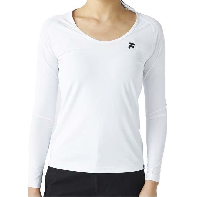 日本サイズ FILA(フィラ) レディース クルーネック 長袖インナーシャツ 接触冷感 吸汗速乾 UVカット 755-990L(25y7mゴルフ) |  | 02