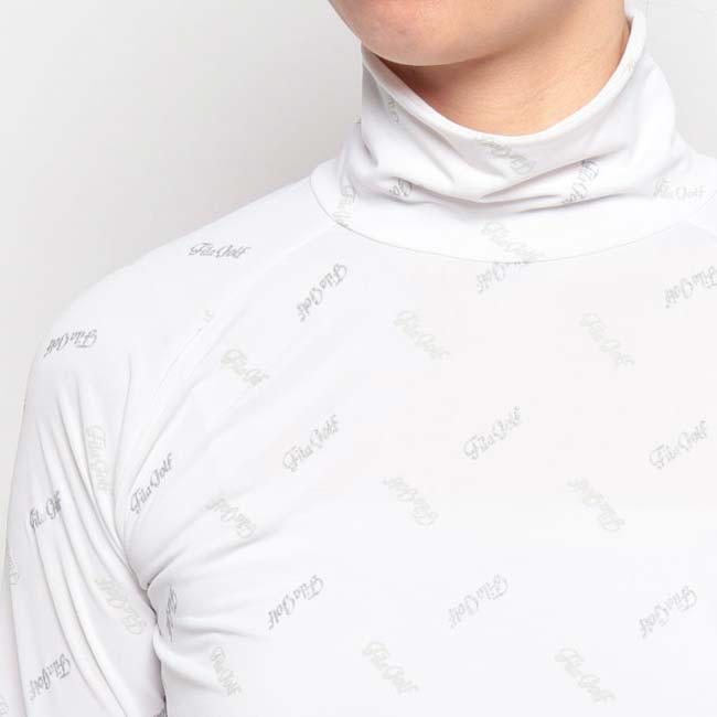 売切りセール！日本サイズ FILA(フィラ) 2024 SS レディース ハイネック 長袖インナーシャツ ロゴモチーフ柄 接触冷感 UV 吸汗速乾 754-980(24y4m) | FILA | 06